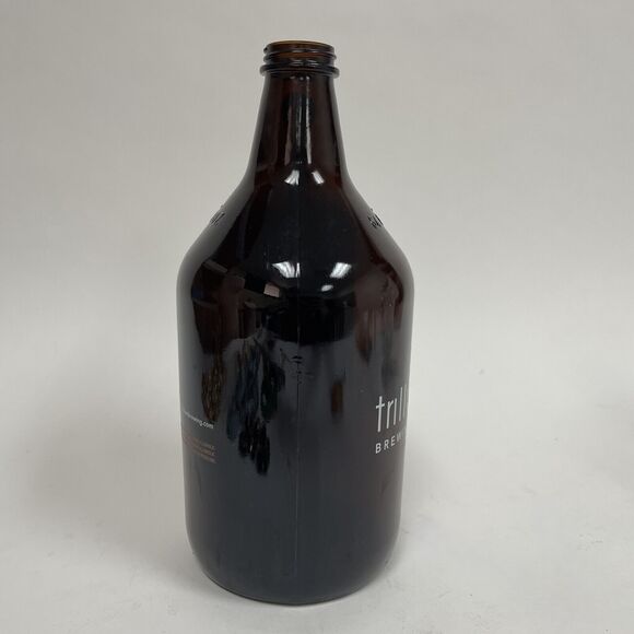 Trillium Brewing Company Empty Bottle 64 ounces Handle Brown Glass No lid 11.25" - Picture 5 of 7